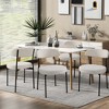 XIYUYEU Boucle Upholstered Dining Chairs with Curved Backrest & Metal Legs (set of 2) - 3 of 4