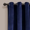 Lush Décor Prima Velvet Solid Light Filtering Window Curtain Panels Set - 2 of 4