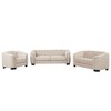 Velvet Upholstered Accent Sofa with Thick Removable Seat Cushion - 3 of 4