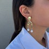 Adornia Gold Plated Faux Pearl Statement Earrings - 2 of 4