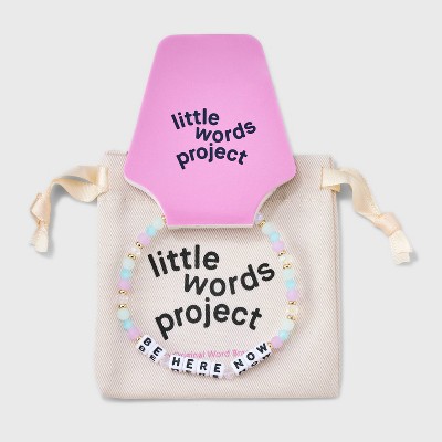 Little Words Project Be Here Now Beaded Bracelet - Pink/Blue