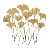 Bohemian Metal Nature Wall Decor Gold - Olivia & May: Ginkgo Inspired, Iron Crafted, Indoor Vertical Sculpture - 2 of 4