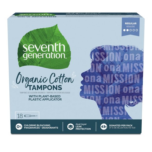 Organic Cotton Tampons with Comfort Applicator - Super - Seventh Generation