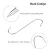 Unique Bargains Stainless Steel S-Shaped Utility Fish Beef Hanging Meat Hook 4 Pcs - 4 of 4