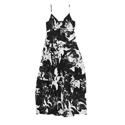 bar III Womens Hibiscus Floral Maxi Dress