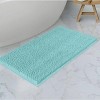 Home Mart Goods Spa Blue Large Soft Cozy Plush Chenille Bath Mat Bathroom Rug - 24"x16" - 4 of 4