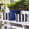 TopComfy Support Pillow Horizon Stripe Weather Resistant Soft for Patio and Indoor Use, Black, 17"*17"*10" - 3 of 4