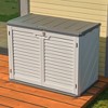 Ridstar 52.3 in. W Large Outdoor Lockable Storage Cabinet for Backyard, Patio & Garden-Ivory White - 3 of 4