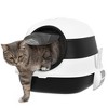 Whisen Foldable Cat Litter Box with Private Safe Space, & Grate, Easy Access for Cats Up to 10lbs - 2 of 4