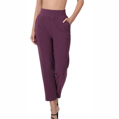 Women's 7/8 length stretch pull-on dress pants - ZENANA