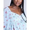 Women's Long Sleeve Front Tie Tiered Maternity Mini Dress | Motherhood Maternity - 4 of 4