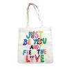 1ct Pride Reusable Tote Bag Cream - 3 of 3