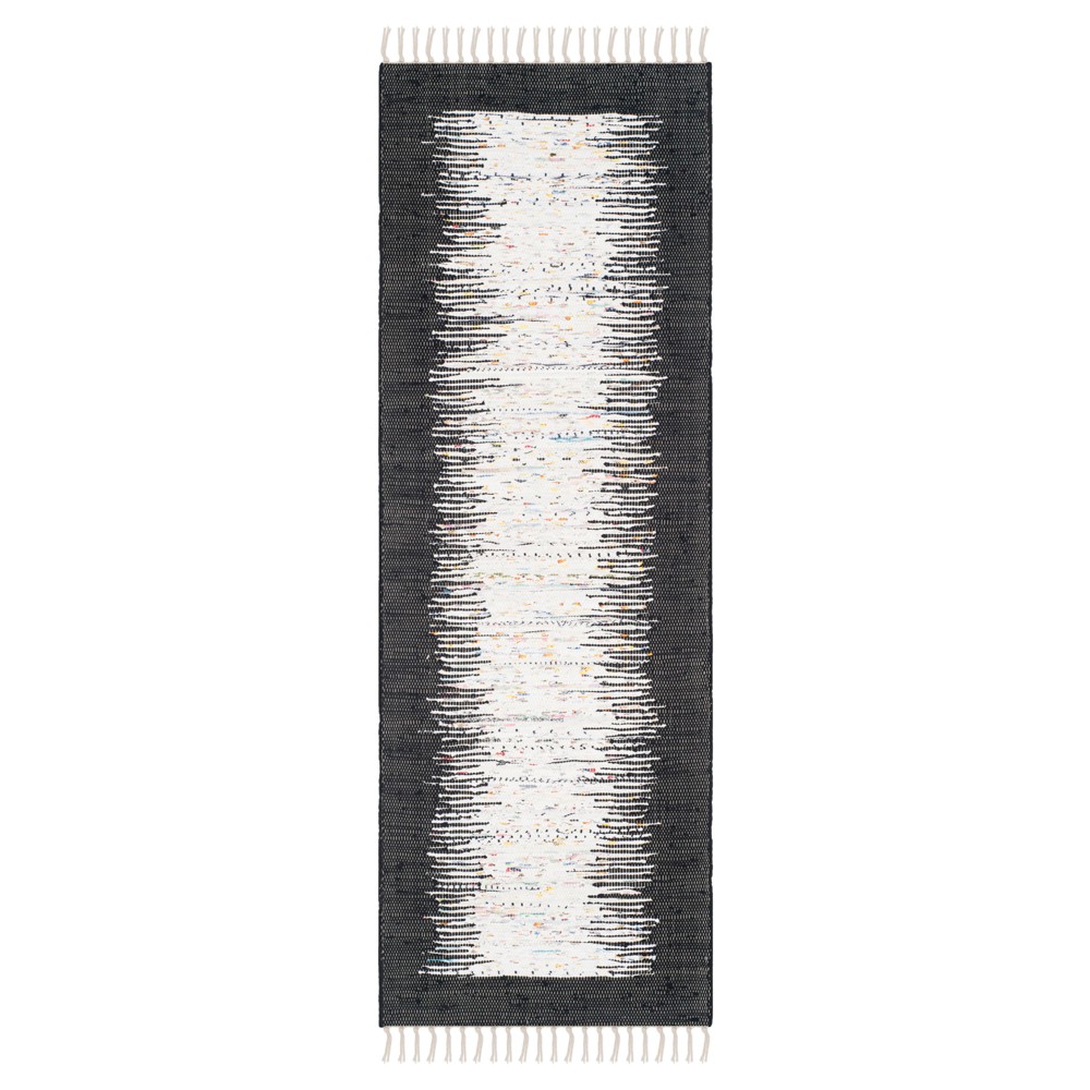Bettina Flatweave Runner - Ivory / Black (2' 3inx9') - Safavieh