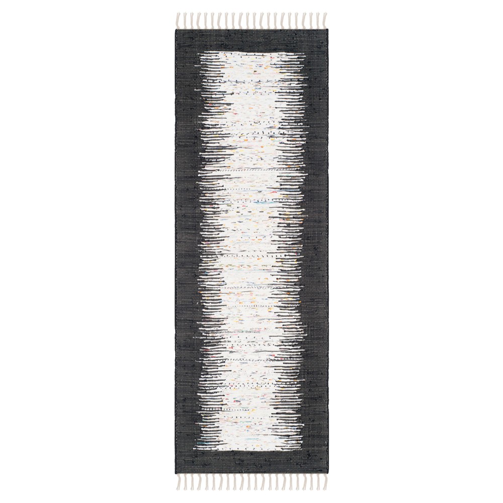 Bettina Flatweave Runner - Ivory / Black (2' 3inx7') - Safavieh