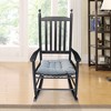 SKRAN Solid Hardwood Porch Rocker Chair, Wide Seat with Slatted Backrest and Armrests, Outdoor Rocking Chair for Porch, Balcony, or Garden - 2 of 4