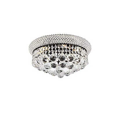 Primo Black and Clear Crystal LED Flush Mount Light