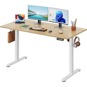 GALAXHERO 55 x 28 Inch Electric Standing Desk, Adjustable Height Sit-to-Stand Desk with 3 Memory Presets, Ergonomic Computer Desk for Home Office - 1 of 4