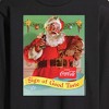 Men's - Coca-Cola - Sip Of Good Taste Vintage Coca Cola Santa Long Sleeve Graphic T-Shirt - 2 of 4
