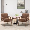 KTMBDW Accent Chair Modern Chair with Velvet Fabric Upholstered Lounge Arm Chair with Solid Wood Frame & Soft Cushion for Living Room, Bedroom - 2 of 4