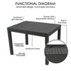Kozyard Villa Expandable Patio Dining Table Adjustable Aluminum Outdoor Furniture for Backyard Deck Garden - 4 of 4
