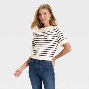 Women's Short Sleeve Crewneck Pullover Sweater - Universal Thread™ - 1 of 3