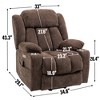 Power Lift Recliner Chair with 8-Point Vibration Massage, Lumbar Heating, USB & Type-C Ports, and Stainless Steel Cup Holders - 3 of 4