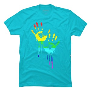 Adult Design By Humans Flag Rainbow Pride Hands By Avocato T-Shirt - 1 of 2