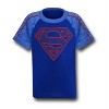 Kids Superman Symbol on Blue Space Dye T-Shirt - 3 of 4