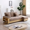 Convertible Sleeper Sofa Couch with Storage Ottoman, Drop-Down Table, Cup Holders, Reversible Armrest for Living Room, Apartment - ModernLuxe - 2 of 4