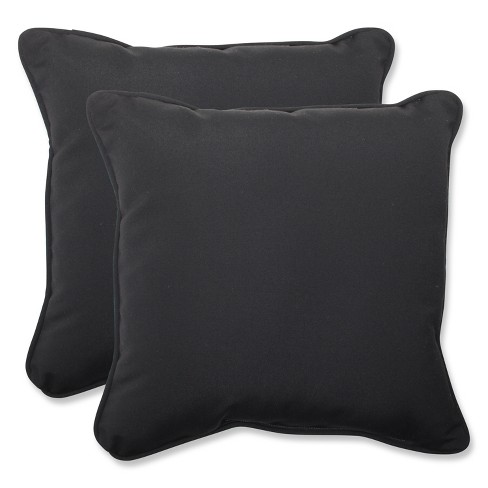 18.5"x18.5" 2pc Pillow Perfect ECOM Canvas Square Outdoor Throw Pillow Set - image 1 of 2