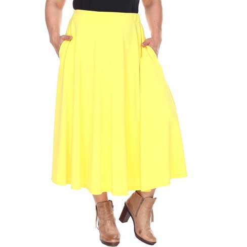 Plus size white skirt yellow hotsell