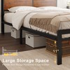 Hausource Vintage Bed Frame with Storage LED Headboard, No Box Spring Needed - 4 of 4