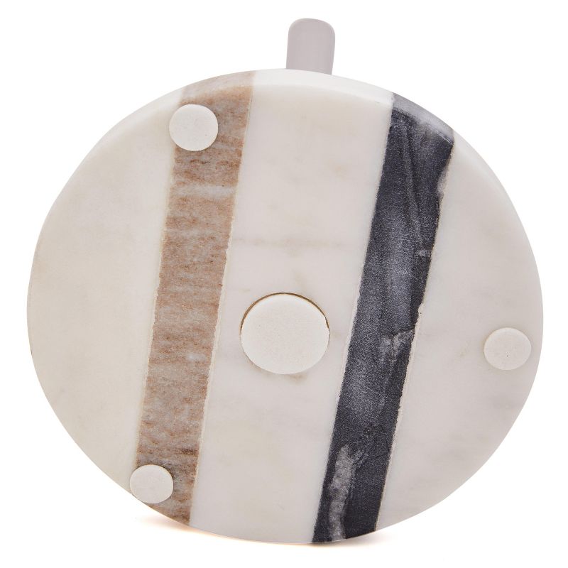 Lexi Home Marble Counter Paper Towel Holder - Mount White Stripes, 3 of 8