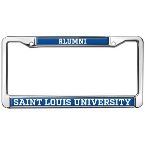 Saint Louis University Alumni Logo Full Size Standard License Plate Metal Frame - 1 of 4