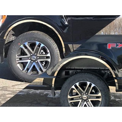 QAA WQ61308 12 Piece Stainless Steel Wheel Well Accent Trim That is Compatible with The Ford F-150 2021-2022