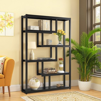 UbMelt 6-Tier Book Shelf Freestanding 69 Inch Bookcase with Staggered Shelves for Living Room,Bedroom,Office