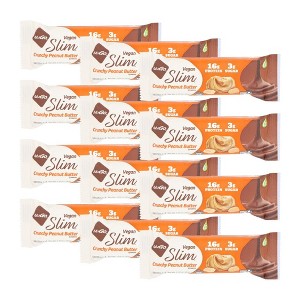 Nugo Vegan Slim Crunchy Peanut Butter Protein Bar - 12 bars, 1.59 oz - 1 of 4