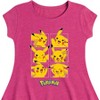 Girls' - Pokémon - Pikachu Grid Fit & Flair Cap Sleeve Dress - 2 of 3