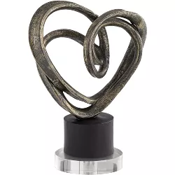 Kensington Hill Looping Heart 16 1/2"H Sculpture With 8" Round Acrylic Riser