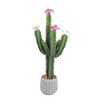 3Ft 36" Artificial Cactus with Black Pot, UV Resistant, Tall Fake Big Cactus Potted Faux Cacti Plants for Home Office Patio Garden Decor - 4 of 4
