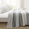 Lush Décor Herringbone Stripe Yarn Dyed Cotton Woven Blanket / Coverlet - Black and Multicolor 88 in X 92 in - 4 of 4