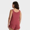 Women's Cozy Ribbed Pajama Tank Top - Auden™ - 2 of 4
