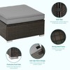 Sonkuki 5 Pieces Patio Conversation Set with Ottoman Sectional Sofa Set - 4 of 4
