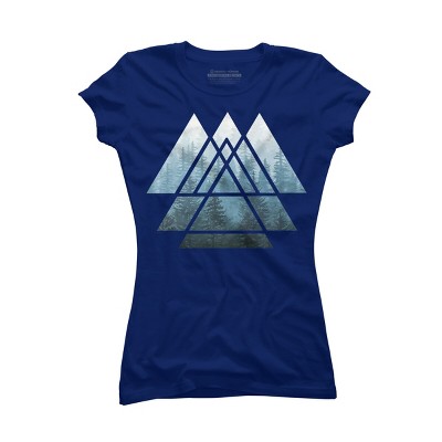 Junior's Design By Humans Misty Forest Sacred Geometry By Maryedenoa T-Shirt