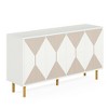 Resenkos Sideboard Buffet, Kitchen Storage Cabinet,Modern Sideboard Buffet, 59" Wood Storage Cabinet with Doors,White & Gold - 3 of 3