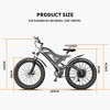 FIONECA AOSTIRMOTOR S18 26" 750W Electric Bike Fat Tire 48V 15AH Removable Lithium Battery for Adults - 2 of 4