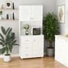 ORRD 2 72" White Pantry Cabinet with 3 Drawers & Adjustable Shelves, Freestanding Kitchen Storage - 3 of 4