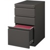 Steel 3 Drawer Mobile File Cabinet in Med Tone Brown-Hirsh Industries - 3 of 4