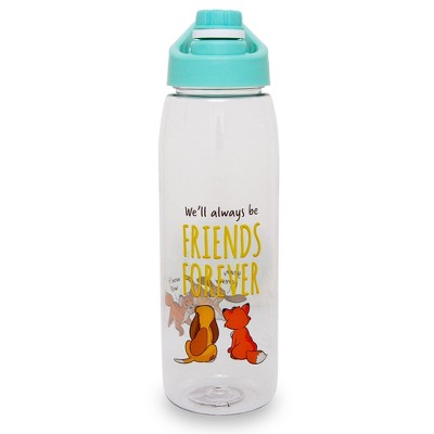 Silver Buffalo Disney Fox and the Hound "Friends Forever" Water Bottle with Lid | 28 Ounces