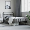 vidaXL Black Steel Bed Frame with Headboard and Footboard - Robust Construction, Unique Design, Under-Bed Storage Space - 3 of 4
